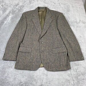 Magee Donegal Tweed Sport Coat Mens 42 Green Speckled Wool Handwoven Blazer